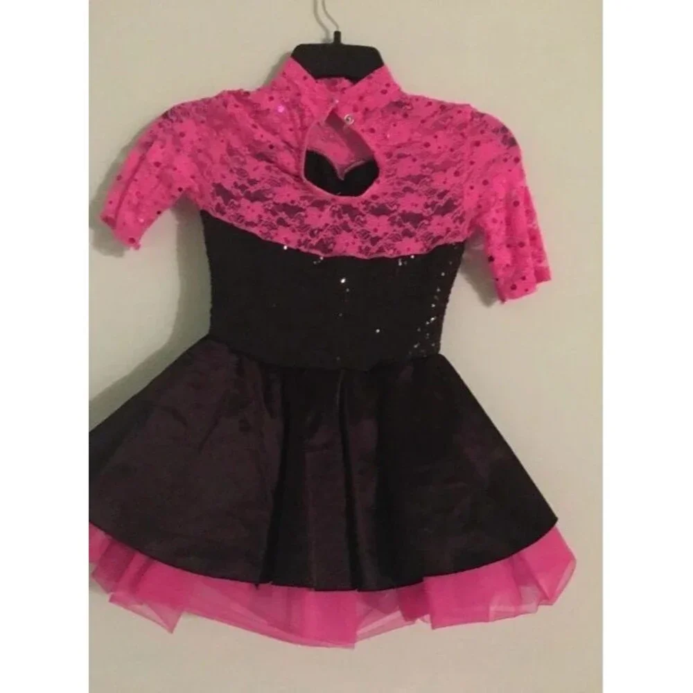 Girls Salsa Dance Dress 3-4T Latin Dance Competition Dress for Girls